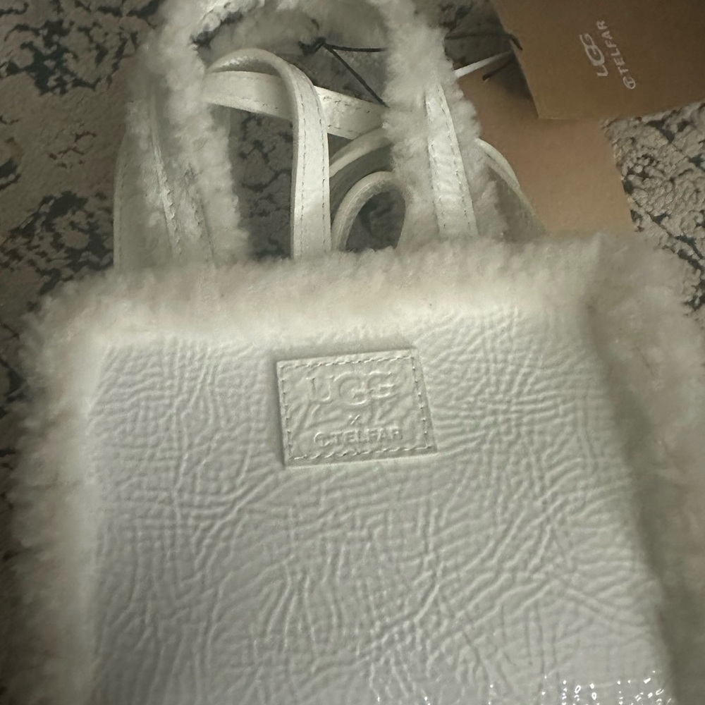 White Shearling Mini Bag - Picture 2 of 4
